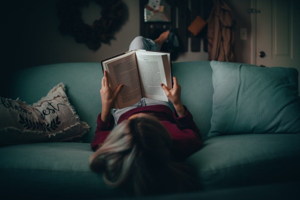 Women reading a book
