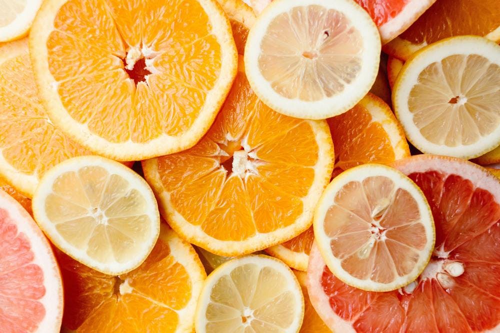 Oranges representing vitamin C